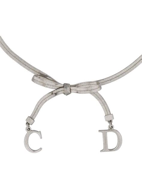 christian dior silver choker|christian dior necklace women.